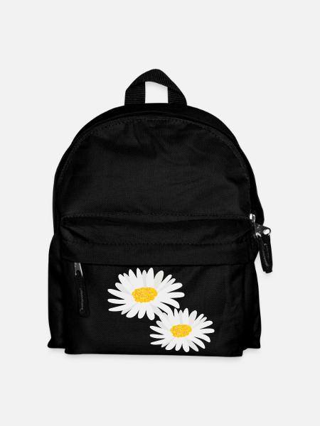 Blume Gänseblümchen - Kinder Rucksack - Schwarz