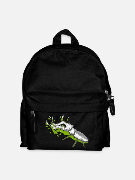 grüner drachen - Kinder Rucksack - Schwarz