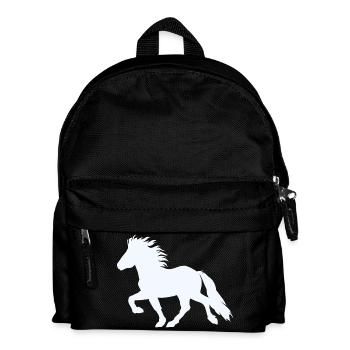 Islandpferd 6, Edler Tölter - Kinder Rucksack - Schwarz - Vorne