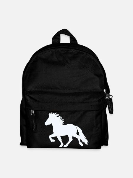 Islandpferd 6, Edler Tölter - Kinder Rucksack - Schwarz