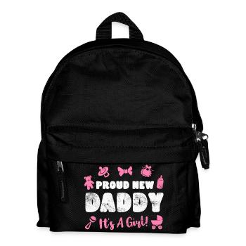 Father Fatherhood Baby Birth - Kids' Backpack - black - Front