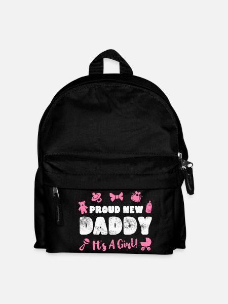 Vater Vaterschaft Baby Geburt - Kinder Rucksack - Schwarz