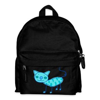 Doux chat de chat d’enfants en couleur - Sac à dos Enfant - noir - Devant