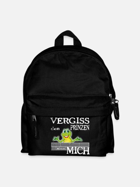 Frosch König textile Geschenkidee - Kinder Rucksack - Schwarz