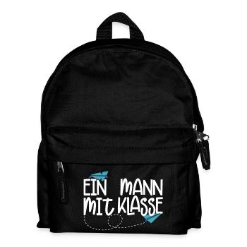 Ein Mann mit Klasse - (weiß) - Kinder Rucksack - Schwarz - Vorne
