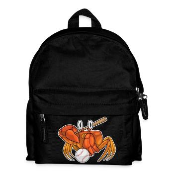 Crab Baseball Baseball Bat - Kids' Backpack - black - Front