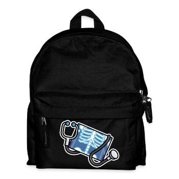 Logo Radiologie Manip Radiologe Radiologie - Kinder Rucksack - Schwarz - Vorne