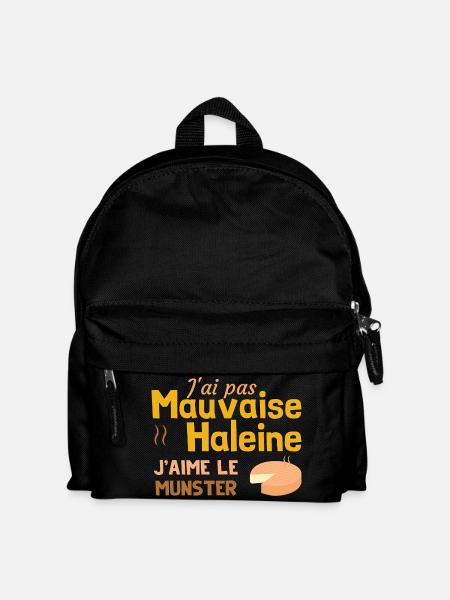 J'ai pas mauvaise haleine, j'aime le munster - Sac à dos Enfant - noir