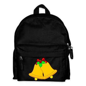 Deux cloches d’église pour Noël - Sac à dos Enfant - noir - Devant