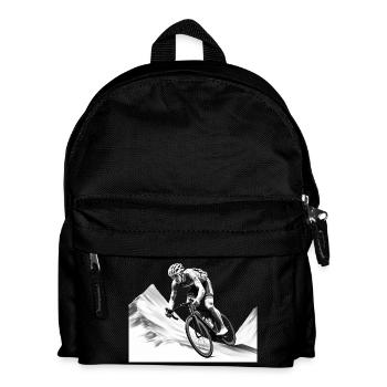 Road biking, mountain touring, biking and downhill riding - Kids' Backpack - black - Front