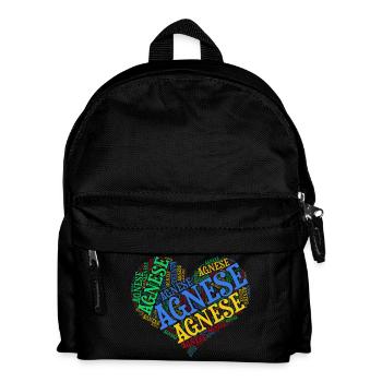 t-shirt Agnese mot nuage coeur idée cadeau - Sac à dos Enfant - noir - Devant