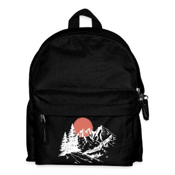 Sunset Peak Silhouette - Kinder Rucksack - Schwarz - Vorne