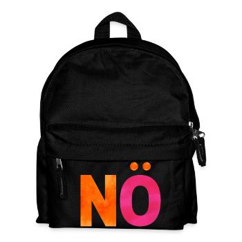 NÖ. Ein Shirt, ein Wort. - Kinder Rucksack - Schwarz - Vorne