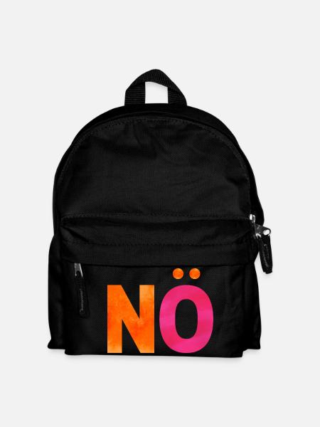 NÖ. Ein Shirt, ein Wort. - Kinder Rucksack - Schwarz