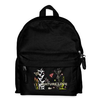 Prairie d’amour nature avec des insectes - Sac à dos Enfant - noir - Devant