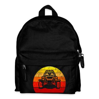 Illustration d’aventure tout-terrain rétro - Sac à dos Enfant - noir - Devant