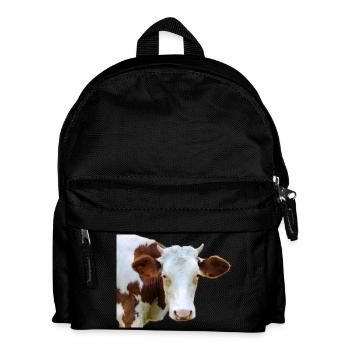 funny cow cow head gift farmers farmers - Kids' Backpack - black - Front