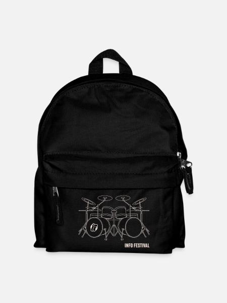 A battery in the outline - Kids' Backpack - black