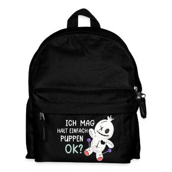 Voodoo Puppe Halloween Hexe Wicca Goth Spruch - Kinder Rucksack - Schwarz - Vorne