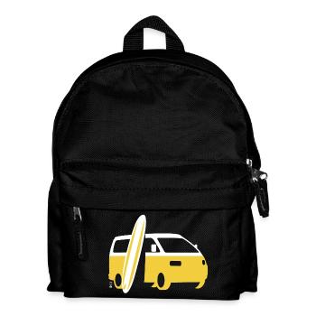 Vanlife & Surfen - Kinder Rucksack - Schwarz - Vorne