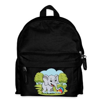 ELEFANTEN, FREUDE AUF SCHRITT UND TRITT - Kinder Rucksack - Schwarz - Vorne