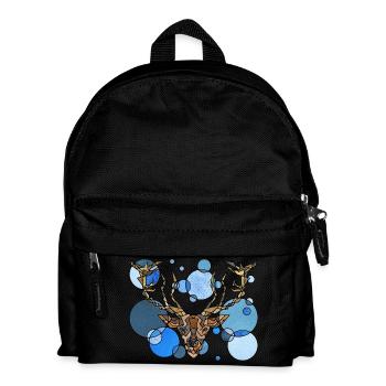 Hirsch Geometrie - Kinder Rucksack - Schwarz - Vorne