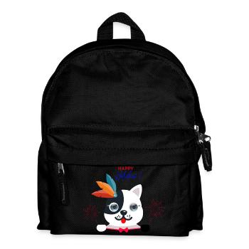 Salutations d’un chat aux yeux bleus. - Sac à dos Enfant - noir - Devant