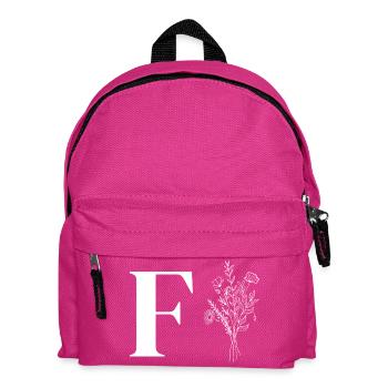 Minimalistische Blumen - Kinder Rucksack - Fuchsia - Vorne