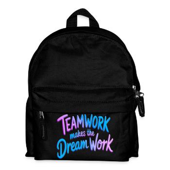 Teamwork makes the dream work - Kinder Rucksack - Schwarz - Vorne