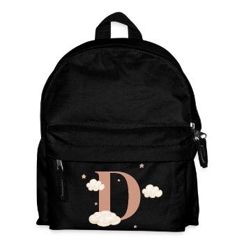 Buchstabe d bewölkt Sterne - Kinder Rucksack - Schwarz - Vorne