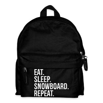 Eat Sleep Snowboard Répéter - Sac à dos Enfant - noir - Devant