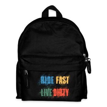 RIDE FAST LIVE DIRTY – MOUNTAIN BIKE - MOTOCROSS - Kids' Backpack - black - Front