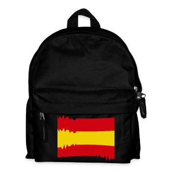Spanish flag blurred look - Kids' Backpack - black - Front