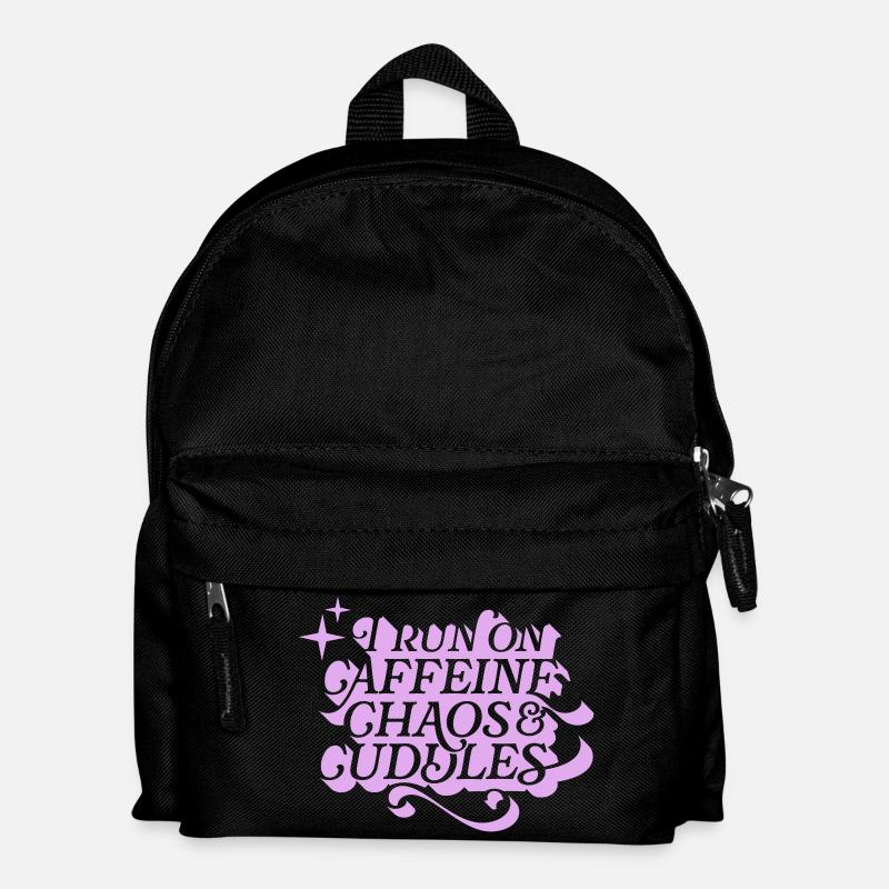 Caffeine Chaos Cuddles – Power Mode On - Kinder Rucksack - Schwarz