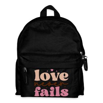 love never fails - Kids' Backpack - black - Front