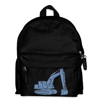 Pelle Silhouette Opérateur d’engins de construction Génie civil - Sac à dos Enfant - noir - Devant