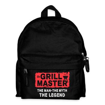 The Grillmaster BBQ Grilling Cult Saying - Kids' Backpack - black - Front