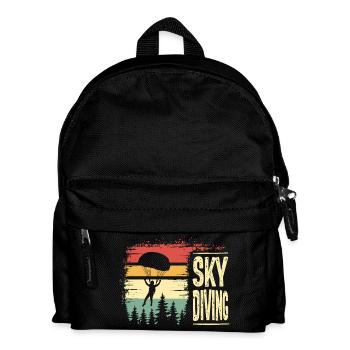 Skydiving Vintage Retro Sunset - Kids' Backpack - black - Front