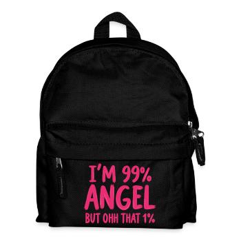 Engel Engelchen Prozent Spruch - Kinder Rucksack - Schwarz - Vorne