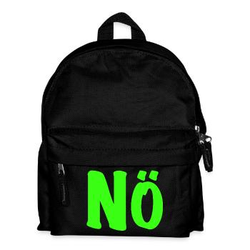 Nope in neon green - Nope - No - Zero desire - Kids' Backpack - black - Front