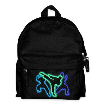 Taekwondo Martial Arts Silhouettes Men's Karate - Kids' Backpack - black - Front