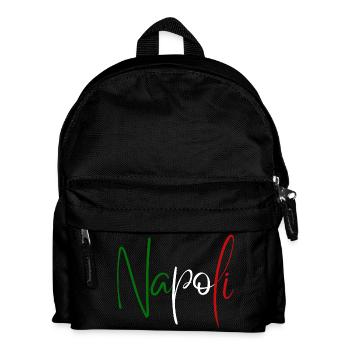 Ich liebe Neapel, elegantes, minimalistisches Design - Kinder Rucksack - Schwarz - Vorne