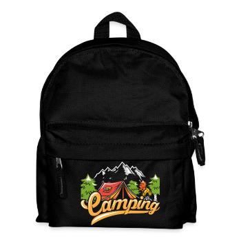 Camping - Kinder Rucksack - Schwarz - Vorne