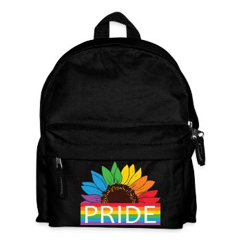Pride Sunflower Rainbow - Kids' Backpack - black - Front