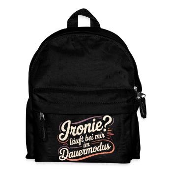 Irony? Runs in continuous mode for me - Kids' Backpack - black - Front