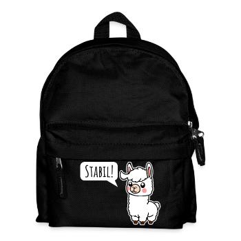 Bleibt Stabil! So wie das kleine Lama - Kinder Rucksack - Schwarz - Vorne