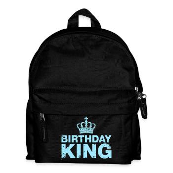 Birthday King Krone Herren Geburtstag Outfit - Kinder Rucksack - Schwarz - Vorne