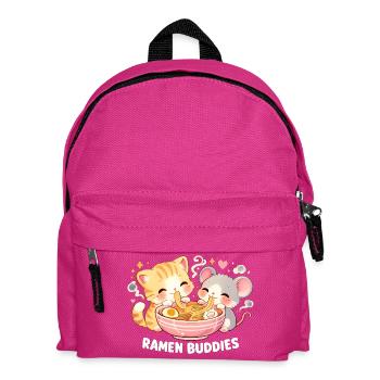 Ramen Cat - Kids' Backpack - fuchsia - Front