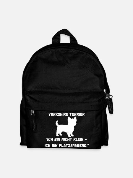 Yorkie white - Kids' Backpack - black