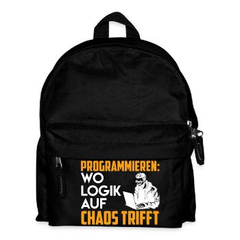 PROGRAMMATION OÙ LA LOGIQUE RENCONTRE LE CHAOS Drôle - Sac à dos Enfant - noir - Devant